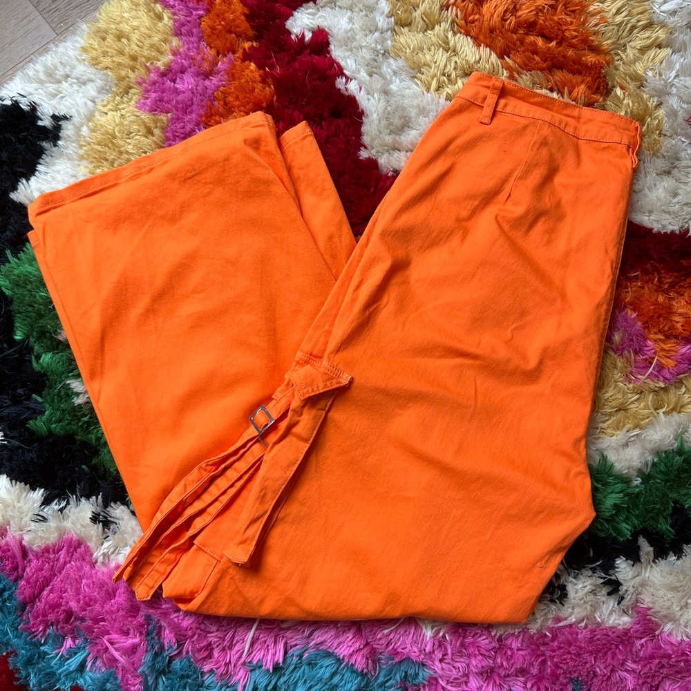 Vibrant Orange Cargo Pants *Defect